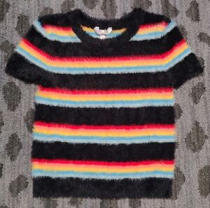 NoBo Multicolor Fuzzy Top sz M